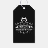 Bachelor Party Tuxedo Stropdas Black Cadeaulabel (Voorkant)