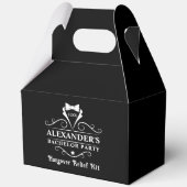 Bachelor Party Tuxedo Stropdas Hangover Black Bedankdoosjes (Voorkant)