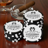 Bachelor Party Tuxedo Stropdas zwart-wit Poker Chips