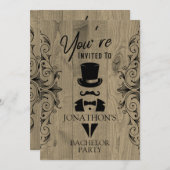 Bachelor Party  Tuxedo Uitnodiging (Voorkant / Achterkant)