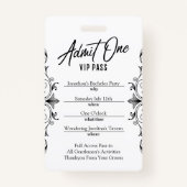 Bachelor Party Tuxedo VIP Badge (Achterkant)