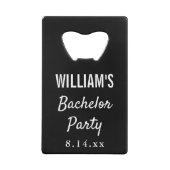 Bachelor Party Typographie moderne Mariage Faveur (Dos)