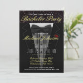 Bachelor Party | Uitnodiging voor Tuxedo (Staand voorkant)