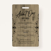 Bachelor Party Vintage Tuxedo VIP Badge (Dos)