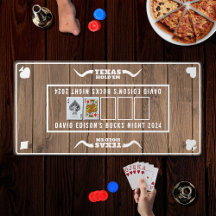 Bachelor Party Western Texas Hold'em Poker Wooden