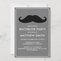 Bachelor Party Zwart Mustache Bruiloft