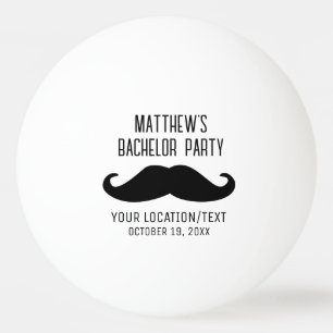 Bachelor Party Zwart Mustache Bruiloft Pingpongballen
