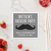 Bachelor Party Zwart Mustache Bruiloft Servet (Insitu)