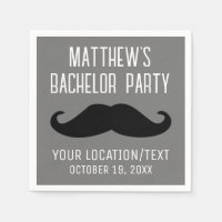 Bachelor Party Zwart Mustache Bruiloft