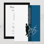 Bachelor stage "jongensavond" feestje kaart (Voorkant / Achterkant)