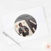 Bachelor trouwpak ronde sticker (Envelop)