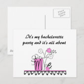 Bachelorette Alles over mij Briefkaart (Voorkant / Achterkant)