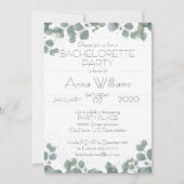 BACHELORETTE ARTIJ Green Eucalyptus Boho Modern Kaart (Voorkant)