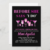 Bachelorette Avant Elle Dit Que Je Fais Invitation (Devant / Derrière)
