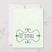 Bachelorette Bachelorette: Groen en wit Kaart (Achterkant)