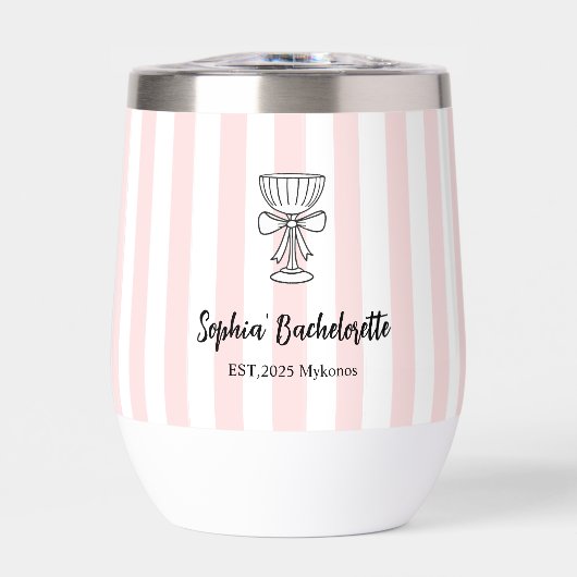 Bachelorette | Bandes roses | Nom et emplacement (Avant)