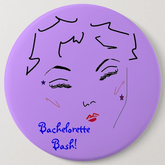 Bachelorette Bash Ronde Button 6,0 Cm (Voorkant)