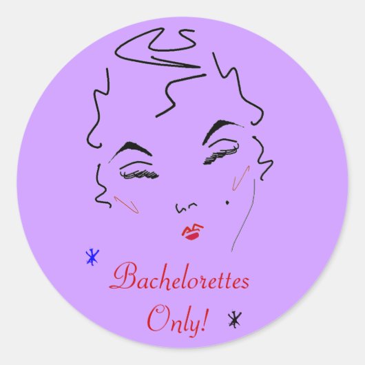 Bachelorette Bash Ronde Sticker (Voorkant)
