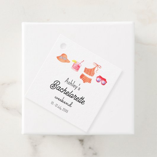 Bachelorette Beach Bikini Weekend  Bedankjes Labels (In situ)
