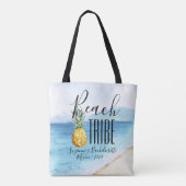 Bachelorette Beach Tribe Waterverf Gift Draagtas (Achterkant)
