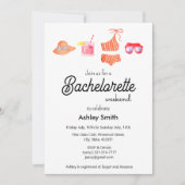 Bachelorette Beach Week-end Bikini Invitation (Devant)