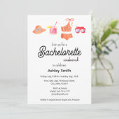 Bachelorette Beach Week-end Bikini Invitation (Debout devant)