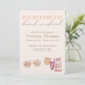 Bachelorette Beach Week-end Invitation (Debout devant)