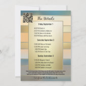 Bachelorette Beach Weekend Itinerary Invitation Kaart (Achterkant)