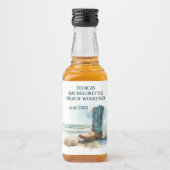 Bachelorette Beach Weekend Likeurfles Etiket (Voorkant)