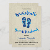 Bachelorette Beach Weekend met Blue Faux Glitter Kaart (Voorkant / Achterkant)