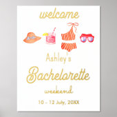 Bachelorette Beach Weekend Party Folie Afdrukken (Voorkant)