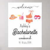 Bachelorette Beach Weekend Party Poster (Voorkant)