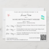 *~* Bachelorette Beach Weekend QR Party Kaart (Achterkant)