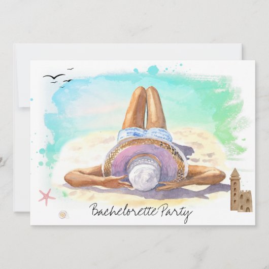 *~* Bachelorette Beach Weekend QR Party Kaart (Voorkant)