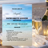 Bachelorette Beach Weekend Template Invitation Programma