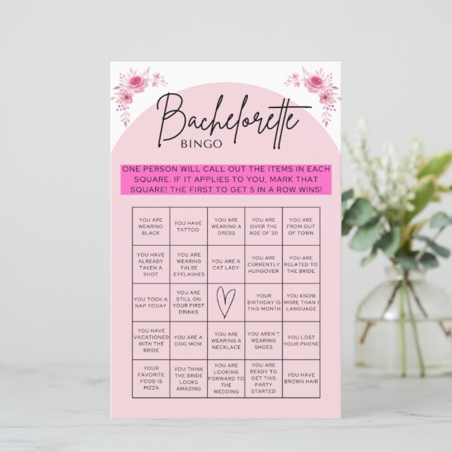 Bachelorette Bingo (Staand voorkant)