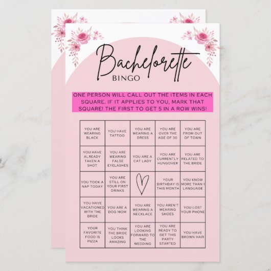 Bachelorette Bingo (Voorkant / Achterkant)