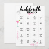 Bachelorette Bingo Hen Party Game Invitation Kaart (Voorkant / Achterkant)