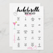 Bachelorette Bingo Hen Party Jeu Invitation (Devant / Derrière)