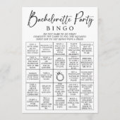 Bachelorette Bingo Party Game Kaart (Voorkant)