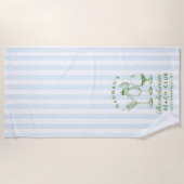 Bachelorette Bleu & Vert Retro Moderne Serviette d (Devant)