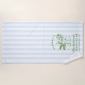 Bachelorette Bleu & Vert Retro Moderne Serviette d (Devant)