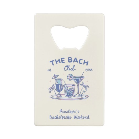 Bachelorette Bleue Personnalisé Favoris Bouteille (Dos)