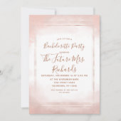 Bachelorette Blush Rose Gold Invitation (Devant)