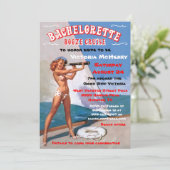 Bachelorette Booze Cruise Party Uitnodigingen (Staand voorkant)