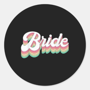 Bachelorette Bride om Retro te zijn Ronde Sticker