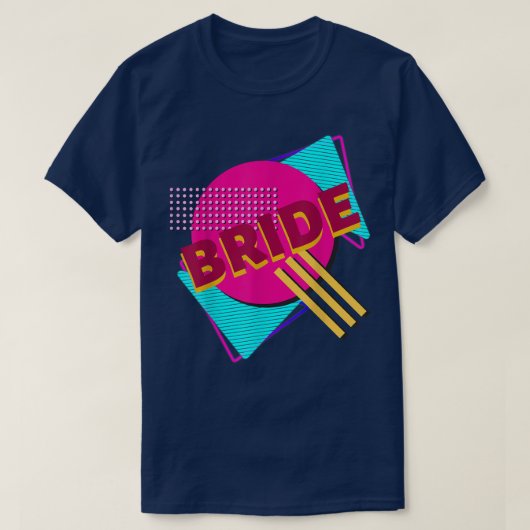 Bachelorette Bride Retro 90s Colorful Design 16 T-shirt (Design voorkant)