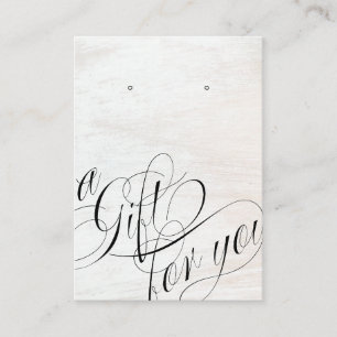 Bachelorette Bridesmaid Script Wood Contactkaartje