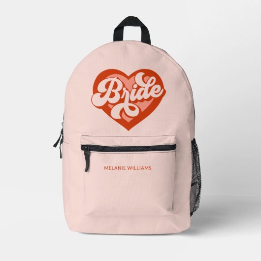 Bachelorette Bruid Babe Tribe Squad Hart Bedrukte Rugzak (Voorkant)