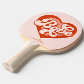 Bachelorette Bruid Babe Tribe Squad Hart Tafeltennisbatje (Voorkant Gekanteld)